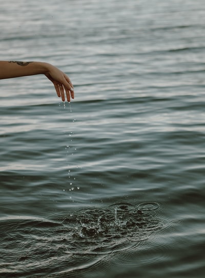People on the water in the foot
